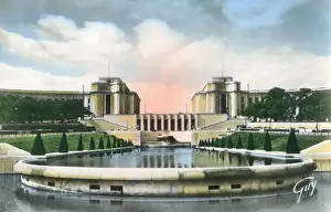 Chaillot Prints: Paris, France - Palais de Chaillot - View of the Gardens