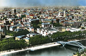 Paris, France - Panorama of Paris from Eiffel Tower