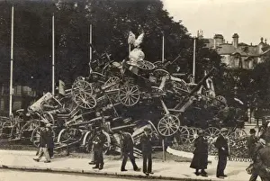 Rooster Prints: Paris, France - pile of artillery pieces in a mound