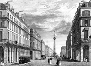 Tuileries Prints: Paris, France - Rue Castiglione et la Place Vendome