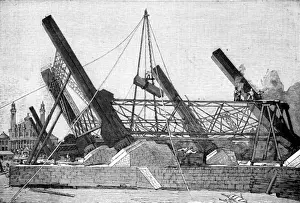 Paris, France - Tour Eiffel, construction