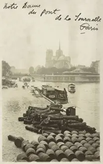 Tournelle Prints: Paris, France - View toward Notre Dame