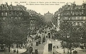 Paris - L Avenue de l Opera - View from Louvre Hotel