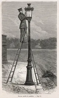 Boulevards Prints: Paris Lamplighter
