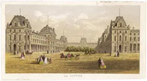 Crinolines Prints: PARIS / LOUVRE C1860