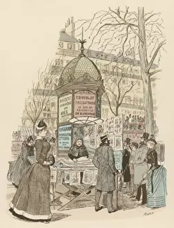 Boulevards Prints: Paris News Kiosk (Mars)