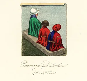 Citizens Prints: Paris noble costumes of the 14th century