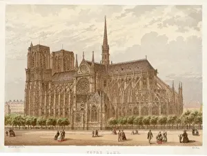 Buttress Prints: Paris / Notre Dame C1870