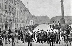 Parisians Prints: Paris -Patriotic demonstration in honour of General Saussier