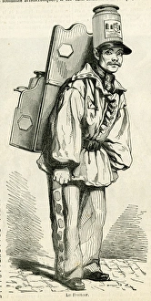 Images Dated 17th March 2017: Paris street tradesman, Le Froiteur (Frotteur)