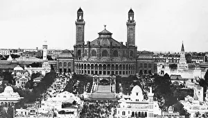 Paris Trocadero from the Eiffel Tower early 1900s