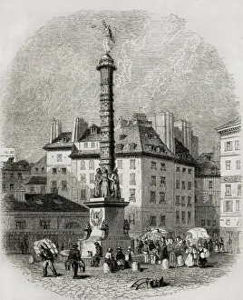 Paris. Water sellers ijn front the fountain of