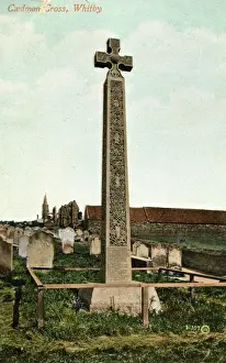 Caedmon Prints: Parish Church, Caedmon Cross, Whitby, Yorkshire