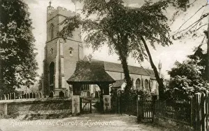 Parish Prints: Parish Church & Lychgate, Reigate, Surrey