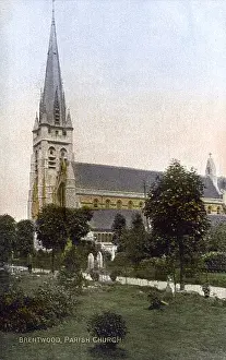 Brentwood Prints: Parish Church St. Thomas of Canterbury, Brentwood, Essex