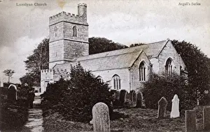 Austell Prints: Parish church in the village of Luxulyan, Cornwall