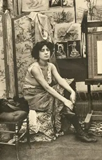Turn Prints: Parisian Artists Studio Model awaiting her turn to pose