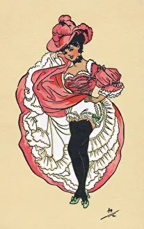 Underclothes Prints: Parisian Can Can dancer