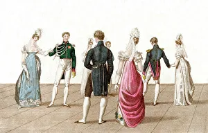 Quadrille Prints: Parisian Dancers -quadrille music of L'Horatia
