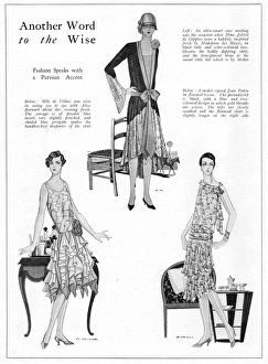 Images Dated 7th October 2014: Three Parisian fashion models, 1927
