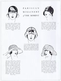 Images Dated 12th May 2016: Parisian millinery of the moment: five new hat styles from P