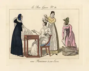 A Parisian woman dressing