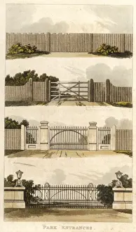 Fences Prints: Park Entrance Gates