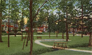 Carolina Prints: Park scene, Sunset Hills, Greensboro, North Carolina, USA Date: 1943