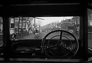 Steering Prints: Parked car, Croydon, Surrey