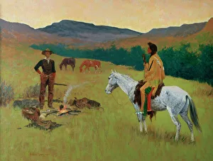 Horseman Gallery: The Parley, 1903, by Frederic Remington (1861-1909)