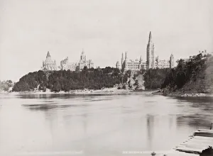 Ottawa Prints: Parliament Buildings from Victoria Point, Ottawa, Canada