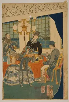 Parlour of a foreign mercantile house in Yokohama