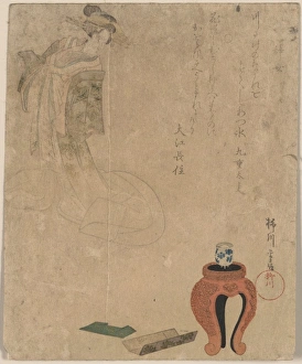 A parody of the apparition seen by Emperor Wudi when he burn A parody of the apparition seen by Emperor Wudi when he burn