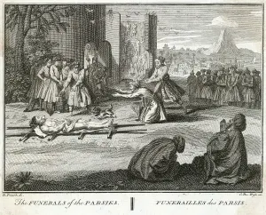 Funerals Prints: PARSEE FUNERAL, INDIA