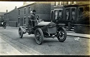 Automobile Prints: Part-Built Wolsleley Vintage Car - Heathfield Avenue, Crewe