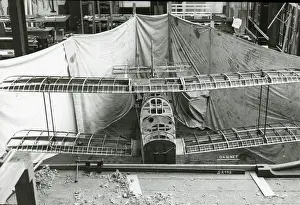The part-constructed Gloster Gannet, G-EBHU
