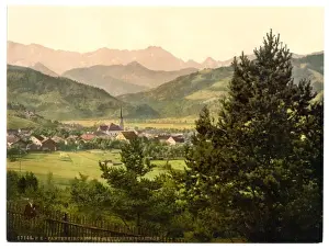Partenkirchen Prints: Partenkirchen with Wettersteingebirge, Upper Bavaria, German