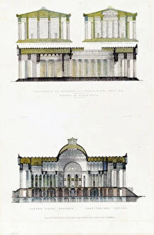 Drawings Gallery: Parthenon of Athens and Custom House, New York