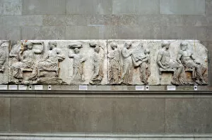 Images Dated 1st April 2008: Parthenon. Part of the central section of the east frieze. B