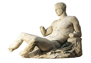 Parthenon pediment.. Figure of Dionysus Parthenon pediment.. Figure of Dionysus