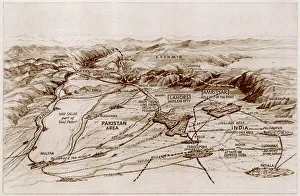 Indian Gallery: Partition. Map of East and West Punjab