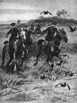 Partridge chasing: a new form of sport at ther front, WW1