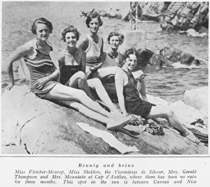 Belles Prints: A party of British high society Belles at Cap d Antibes