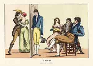 Diversion Prints: Party goers playing the Convent Porter game