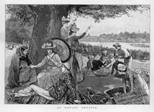 Party of people picnicking at Henley Regatta Party of people picnicking at Henley Regatta