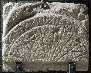 1678 Prints: Pasadi¡n sundial, 1678. Taboadela, Galicia, Spain