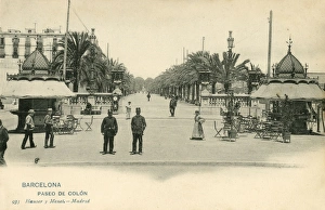 Images Dated 13th July 2016: Paseo de Colon, Barcelona, Spain