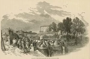 Paddington Collection: Passenger Canal Boats at Paddington Basin, London, 1849