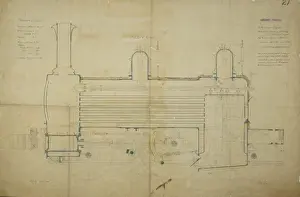 Passenger engine, longitudinal section