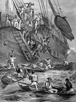 Anchored Prints: Passenger ship off St. Vincent, 1873